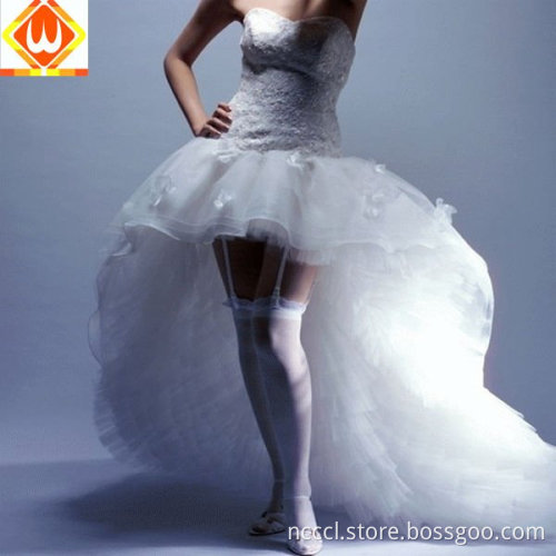 Front short and long back wedding dress